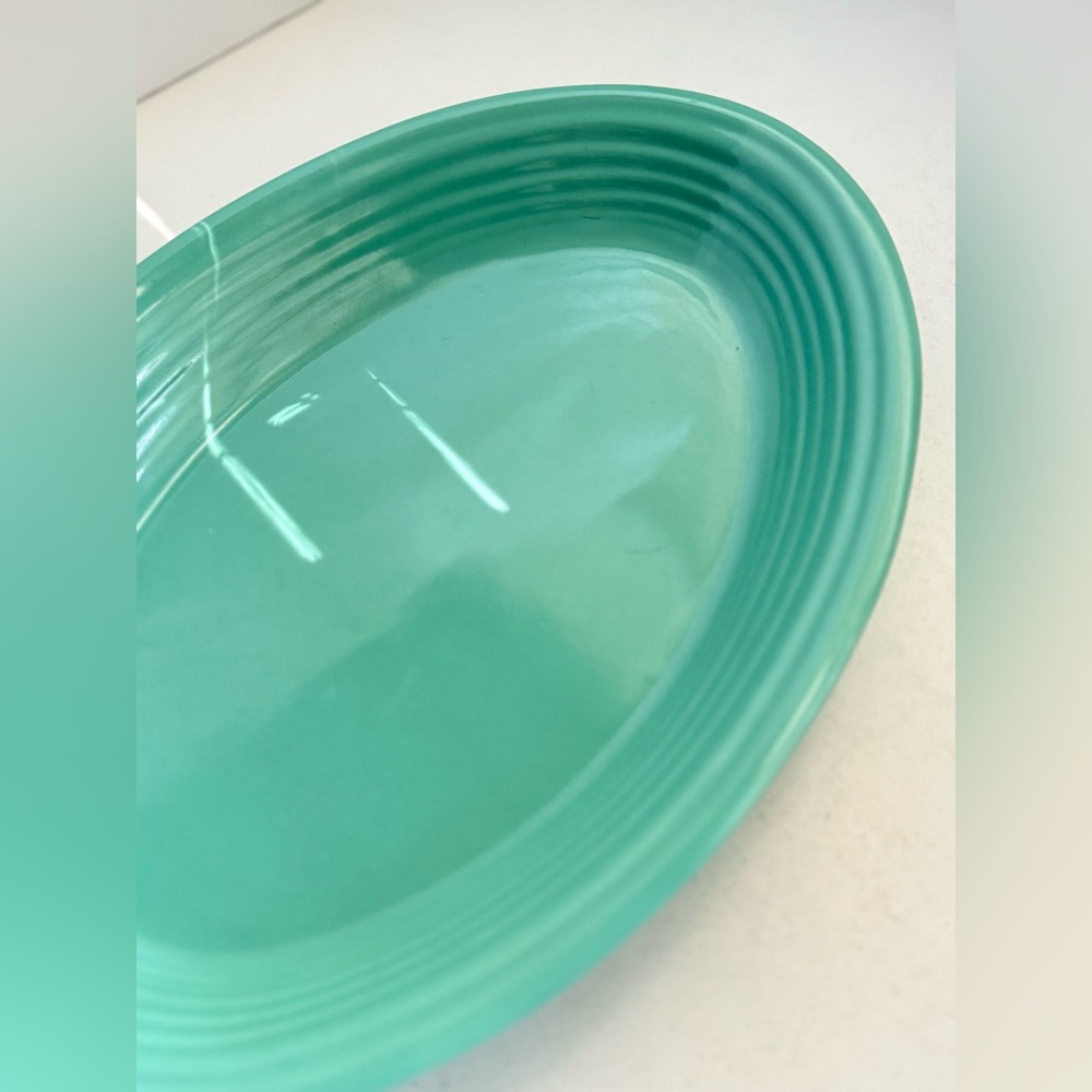 Vintage Cantinaware China Oval Ceramic Platter Green - Picture 3 of 7